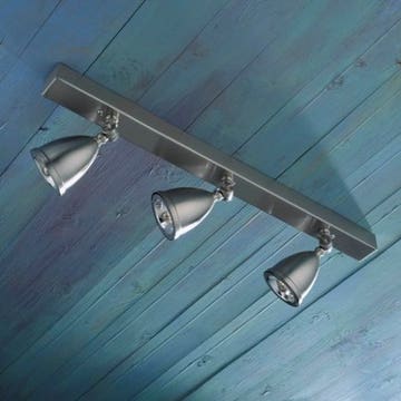 Spot orientable Nautic LILLEY RAIL 600mm avec 3 shades bronze nickelé mat