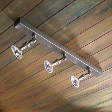 Spot orientable Nautic LILLEY RAIL 600mm avec 3 spots bronze nickelé mat