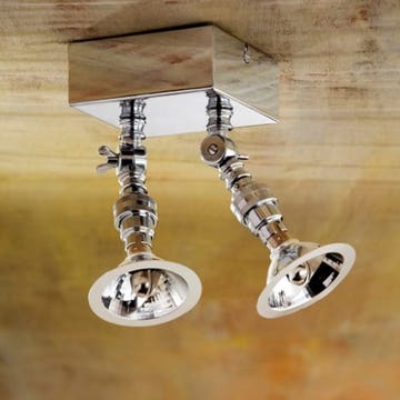 Spot orientable Nautic LILLEY SPOT TWIN bronze chromé