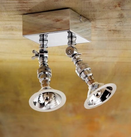 Spot orientable Nautic LILLEY SPOT TWIN bronze chromé