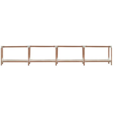 ÉTAGÈRE STEELWOOD, 2 plateaux, 4 modules de MAGIS