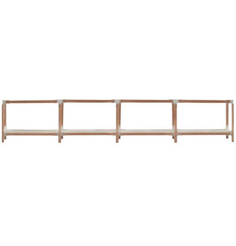 ÉTAGÈRE STEELWOOD, 2 plateaux, 4 modules de MAGIS