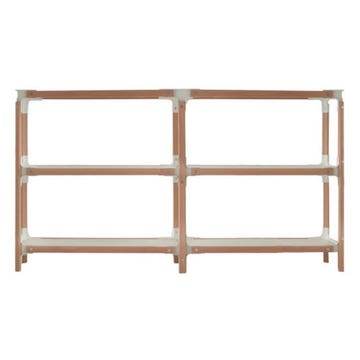 ÉTAGÈRE STEELWOOD, 3 plateaux, 2 modules de MAGIS