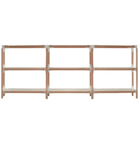 ÉTAGÈRE STEELWOOD, 3 plateaux, 3 modules de MAGIS