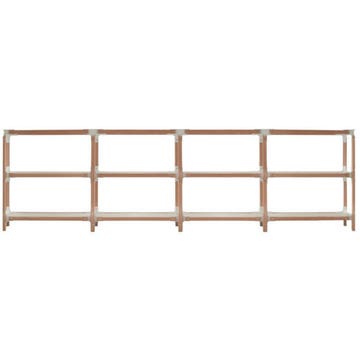 ÉTAGÈRE STEELWOOD, 3 plateaux, 4 modules de MAGIS