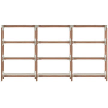 ÉTAGÈRE STEELWOOD, 4 plateaux, 3 modules de MAGIS