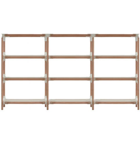 ÉTAGÈRE STEELWOOD, 4 plateaux, 3 modules de MAGIS