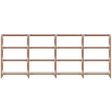 ÉTAGÈRE STEELWOOD, 4 plateaux, 4 modules de MAGIS