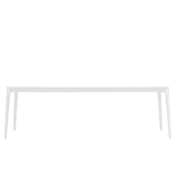TABLE RECTANGULAIRE STEELWOOD, Structure blanche, Plateau blanc de MAGIS