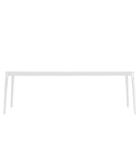 TABLE RECTANGULAIRE STEELWOOD, Structure blanche, Plateau blanc de MAGIS