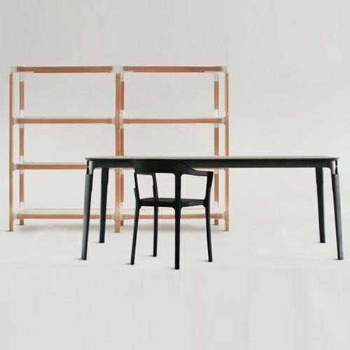 TABLE RECTANGULAIRE STEELWOOD, Noir de MAGIS TABLE RECTANGULAIRE STEELWOOD, Noir de MAGIS
