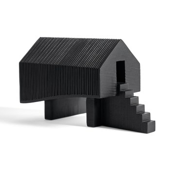 Stilt House object - varnished mahogany - black