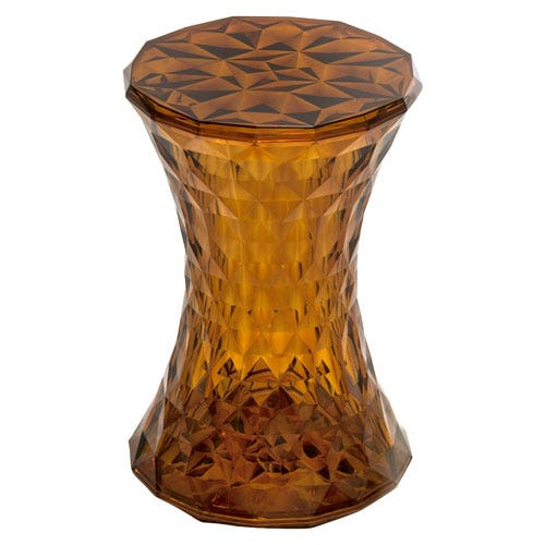 Tabouret STONE Transparent de Kartell, Ambre Tabouret STONE Transparent de Kartell, Ambre