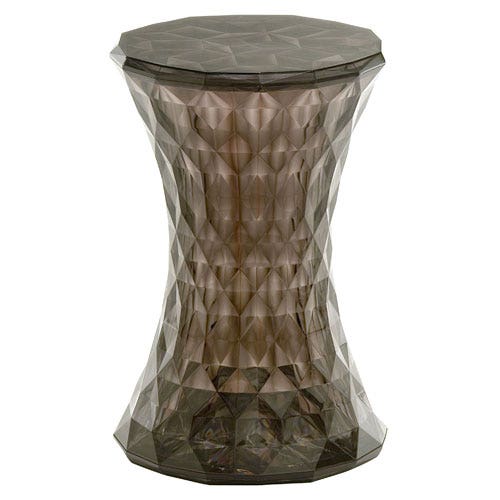 Tabouret STONE Transparent de Kartell, Fumé Tabouret STONE Transparent de Kartell, Fumé