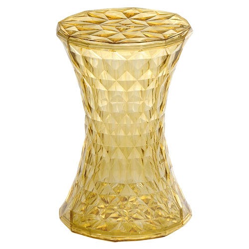 Tabouret STONE Transparent de Kartell, Jaune Tabouret STONE Transparent de Kartell, Jaune