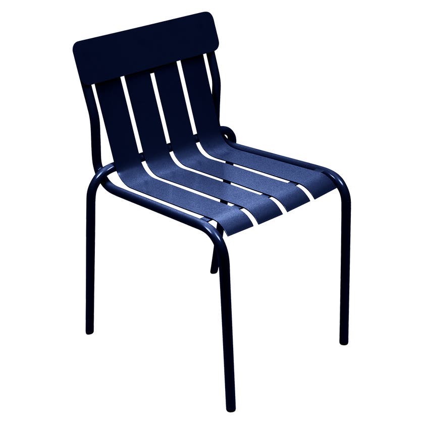 Chaise STRIPE de Fermob, Bleu abysse Chaise STRIPE de Fermob, Bleu abysse