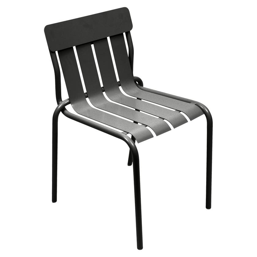 Chaise STRIPE de Fermob, Réglisse Chaise STRIPE de Fermob, Réglisse