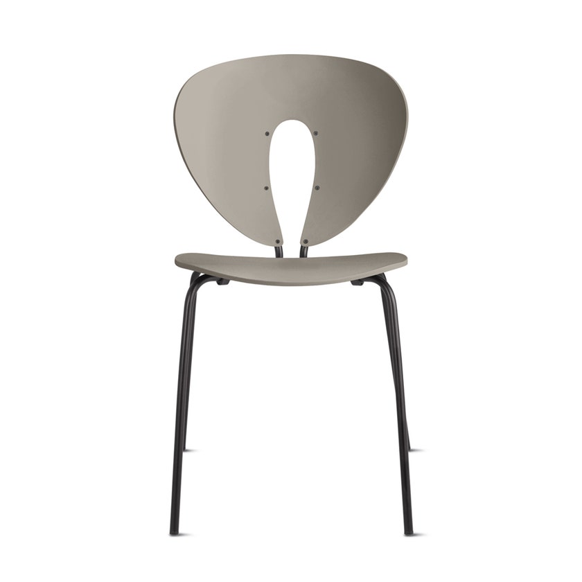 Chaise GLOBUS de Stua, Structure noire, Assise taupe Chaise GLOBUS de Stua, Structure noire, Assise taupe