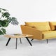 Table basse SOLAPA H36 de Stua, 60 x 60 cm, Pieds Noir, Plateau Chêne