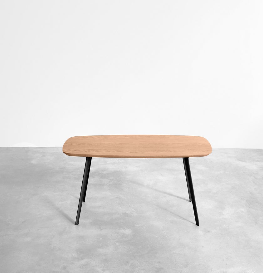 Table basse SOLAPA  de Stua, 120x60xH36 cm, Pieds Noir, Plateau Chêne