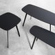 Table basse SOLAPA H36 de Stua, 58 x 58 cm, Pieds Noir, Plateau Fénix