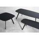 Table basse SOLAPA H36 de Stua, 120 x 60 cm, Pieds Noir, Plateau Fenix