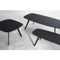 Table basse SOLAPA H36 de Stua, 120 x 60 cm, Pieds Noir, Plateau Fenix Table basse SOLAPA H36 de Stua, 120 x 60 cm, Pieds Noir, Plateau Fenix