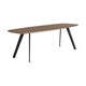 Table basse SOLAPA H30 de Stua, 120 x 40 cm, Pieds Noir, Plateau Noyer