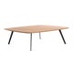 Table basse SOLAPA de Stua, 120x120xH36, Plateau Chêne, Pieds Noir, 