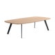 Table basse SOLAPA H30 de Stua, 120 x 60 cm Pieds Noir, Plateau Chêne