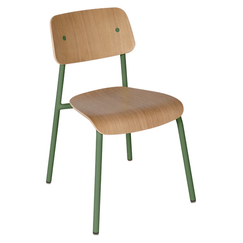 Chaise chêne STUDIE de Fermob, Cactus Chaise chêne STUDIE de Fermob, Cactus