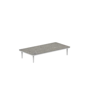 Table basse 140 STYLETTO LOUNGE de Royal Botania, Structure aluminium anthracite, Plateau céramique Nero Marquina
