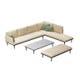 Canapé / salon extérieur STYLETTO LOUNGE SET de Royal Botania, Structure anthracite, Coussin Natural White Dot