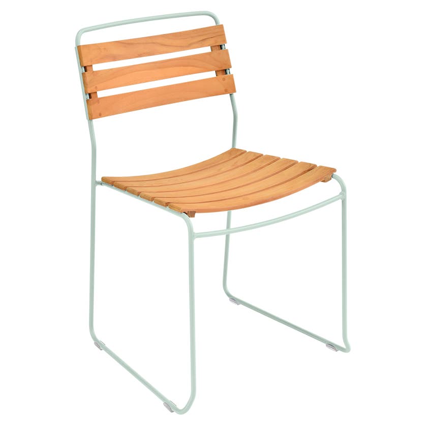 Chaise teck SURPRISING de Fermob, Menthe glaciale Chaise teck SURPRISING de Fermob, Menthe glaciale