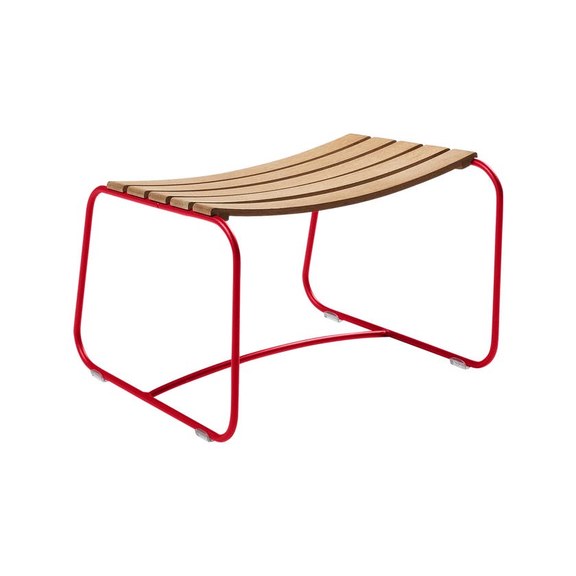 Repose-pieds SURPRISING TECK de Fermob, Coquelicot Repose-pieds SURPRISING TECK de Fermob, Coquelicot
