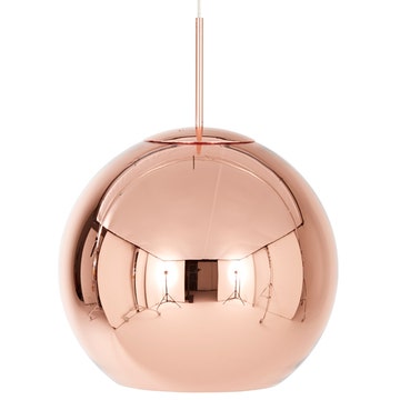 SUSPENSION COPPER ROUND LED D.45 CM DE TOM DIXON, CUIVRE