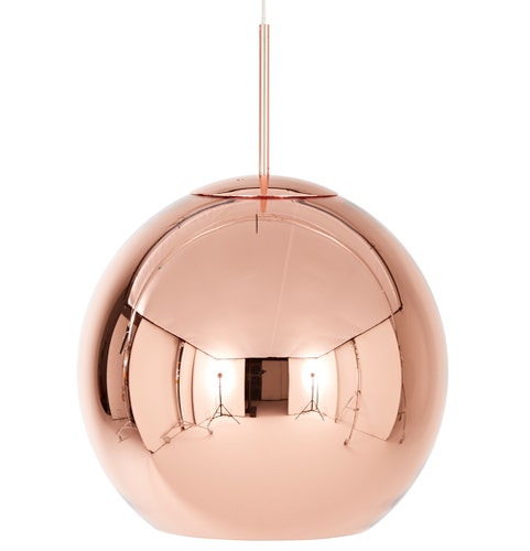 SUSPENSION COPPER ROUND LED D.45 CM DE TOM DIXON, CUIVRE