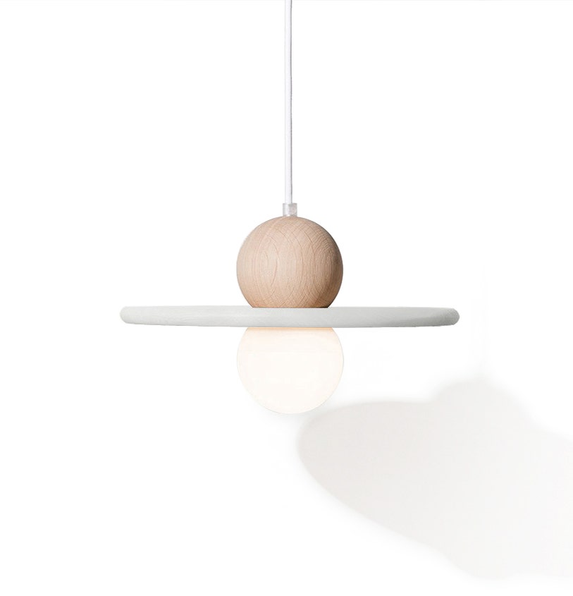 Suspension NEBULEUSE de Drugeot Manufacture, Blanc coton