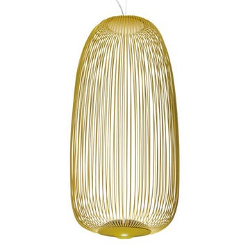SUSPENSION SPOKES 1, Jaune doré de FOSCARINI SUSPENSION SPOKES 1, Jaune doré de FOSCARINI