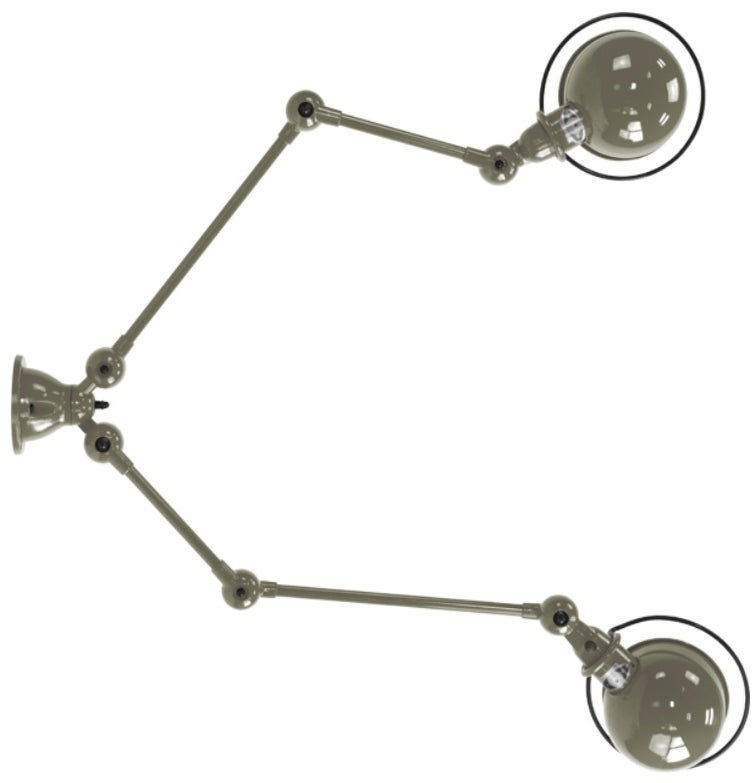 Suspension LOFT SKY4224 de Jieldé, Kaki gris