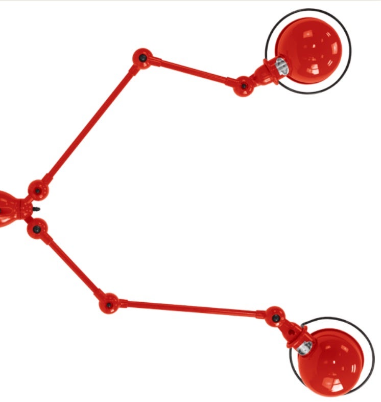 Suspension LOFT SKY4224 de Jieldé, Rouge Suspension LOFT SKY4224 de Jieldé, Rouge