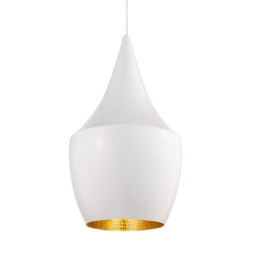 Suspension BEAT LIGHT FAT de Tom Dixon D.24 cm, Blanc