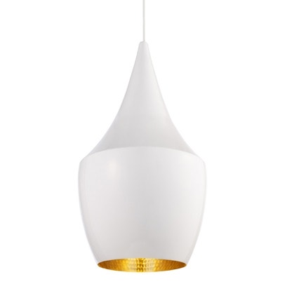 Suspension BEAT LIGHT FAT de Tom Dixon D.24 cm, Blanc