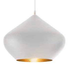 Suspension BEAT LIGHT STOUT de Tom Dixon D.52 cm, Blanc