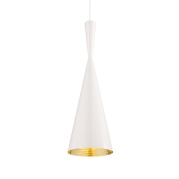 Suspension BEAT LIGHT TALL de Tom Dixon D.19 cm blanc