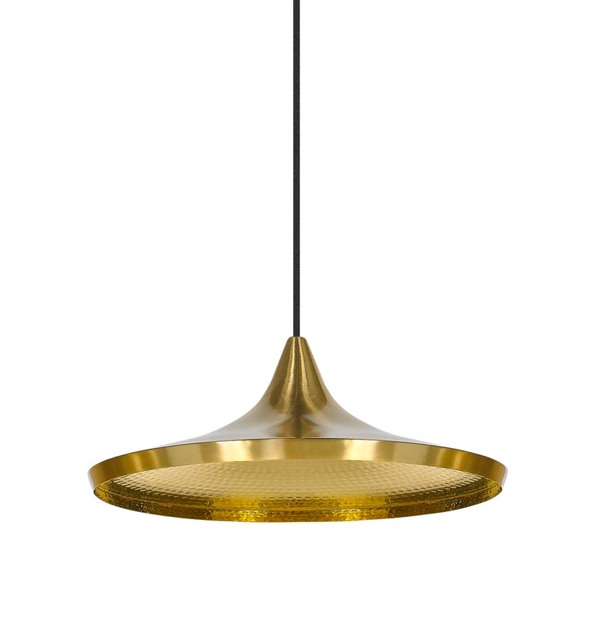 Suspension BEAT LIGHT WIDE de Tom Dixon D.36 cm, Laiton brossé