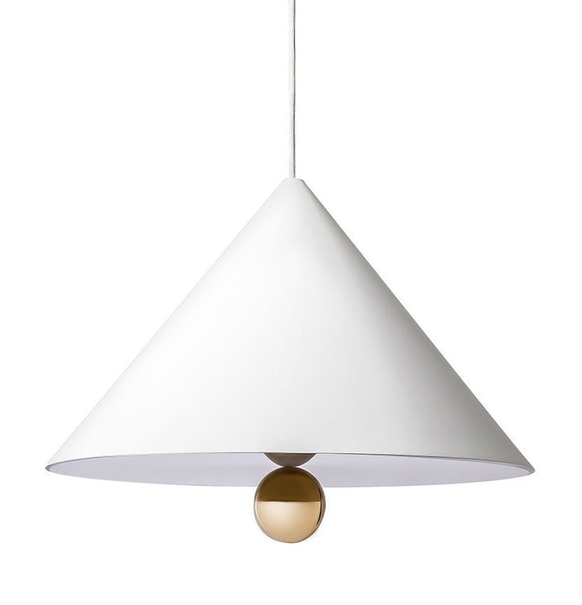 Suspension CHERRY de Petite Friture, Large, blanc-or