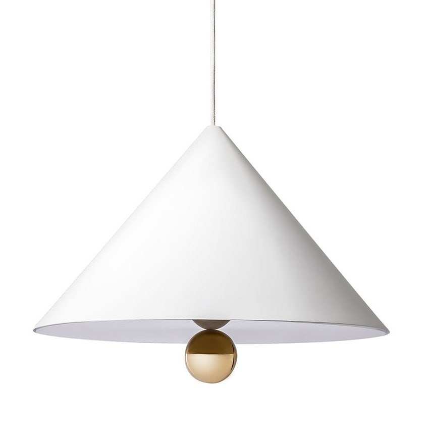 Suspension CHERRY de Petite Friture, Large, blanc-or Suspension CHERRY de Petite Friture, Large, blanc-or