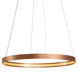 Suspension CIRCLE D.60 de Le Deun, Cuivre mate