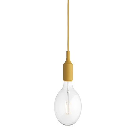 Suspension E27 de Muuto, Moutarde